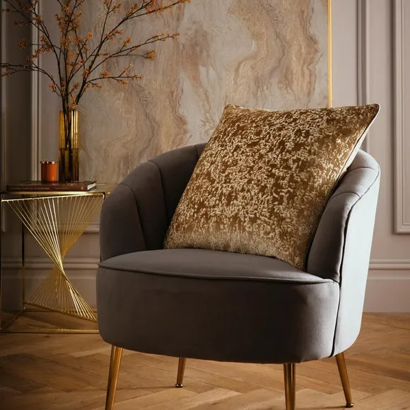 Atlas Square Cushion - Gold, Velvet product