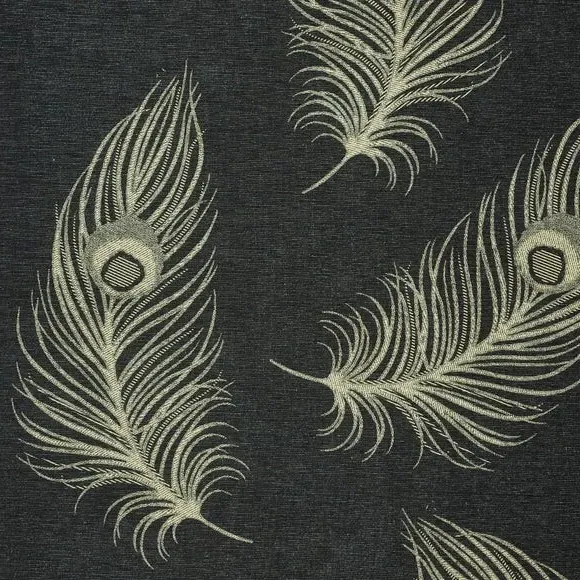 Dandy Art Deco Peacock Rug - Black alternate view