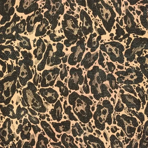 Leopard Print Rug - Black, Orange alternate view