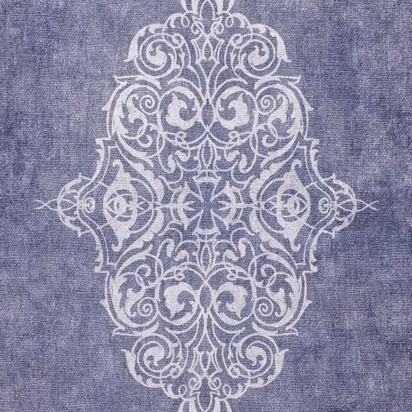 Sarabande Rug with Medallion Scrollwork - Blue alternate view