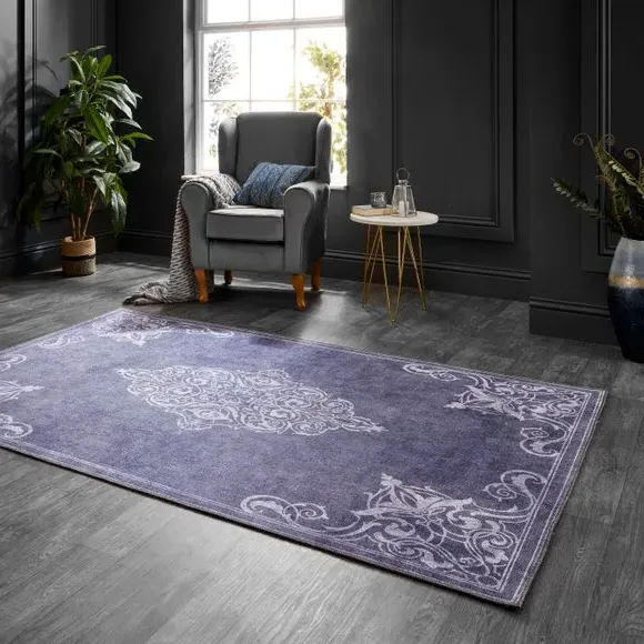 Sarabande Rug with Medallion Scrollwork - Blue product