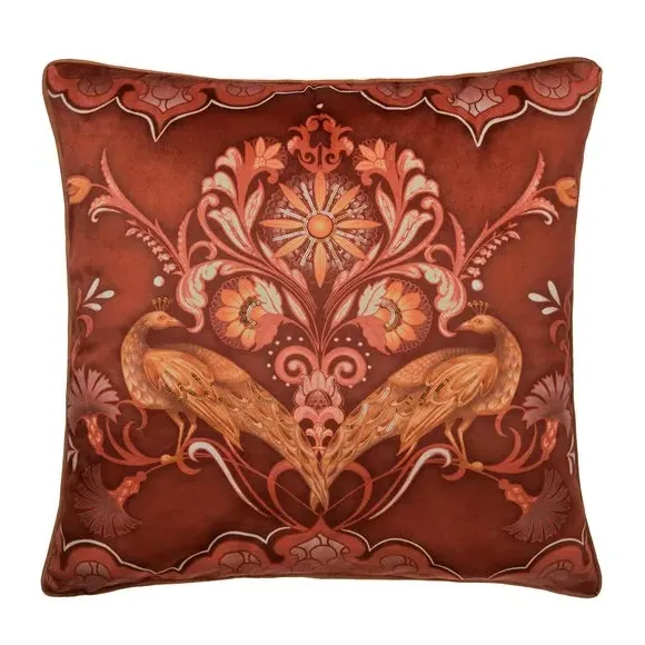 Veritas Square Cushion - Spice Red, Velvet alternate view