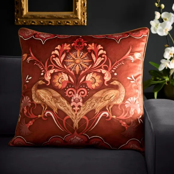 Veritas Square Cushion - Spice Red, Velvet product