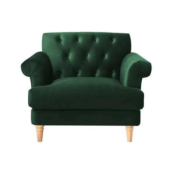 Jazz Armchair - Hunter Green, Velvet alternate view