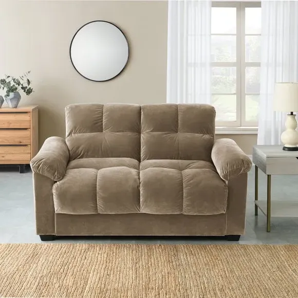 Margo Velvet 2-Seater Sofa Bed with Storage - Brown product