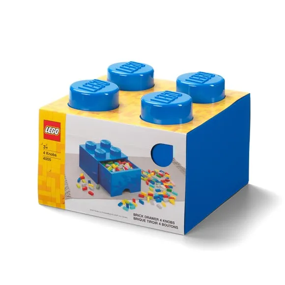 LEGO Brick 4-Drawer Desk Storage - Blue alternate view
