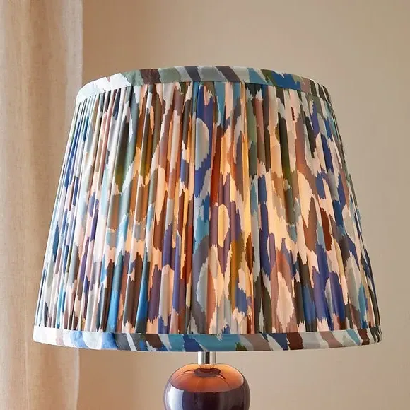 Emelie Pleated Lamp Shade - Blue, Polyester product