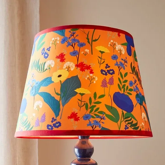 Gwyn Tapered Lamp Shade - Orange, Polyester product