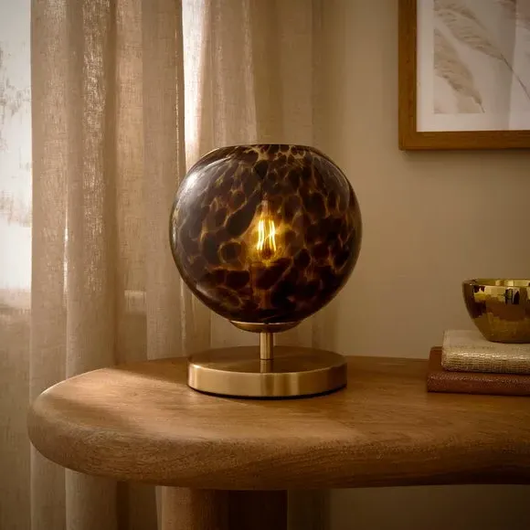 Touch Table Lamp - Brown, Glass alternate view