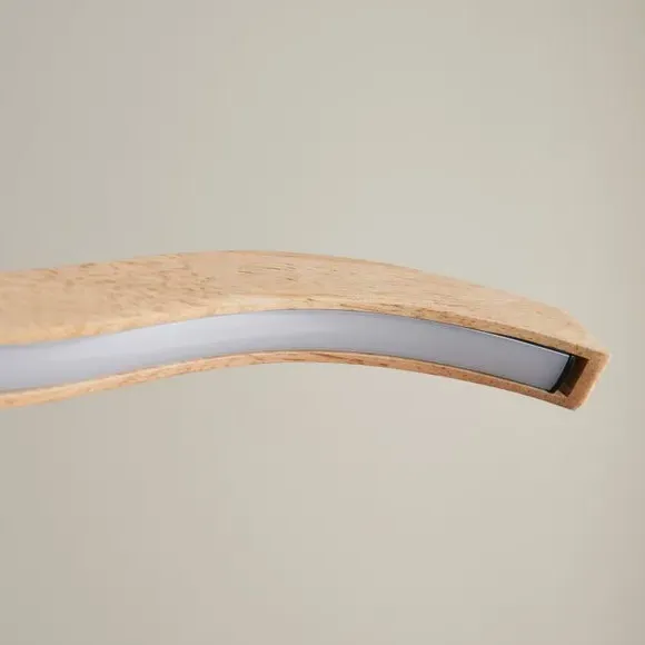 Wave Adjustable Diner Ceiling Light - Brown, Wood alternate view