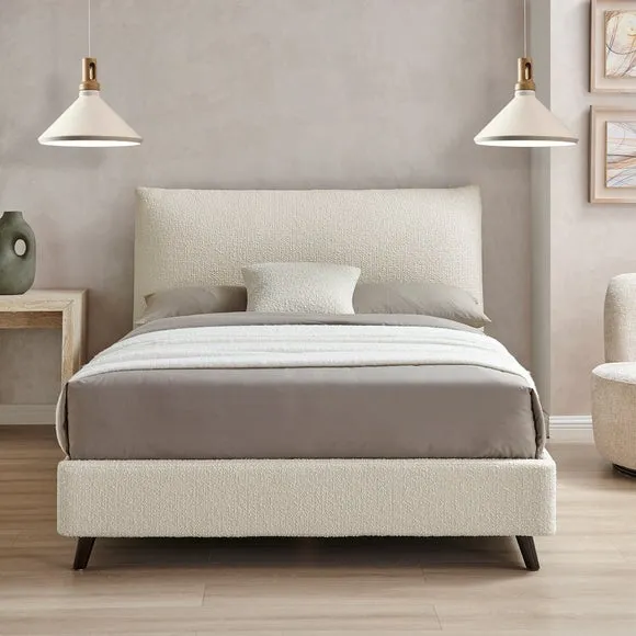 Pillow Back Bed Frame - Ivory, Boucle alternate view