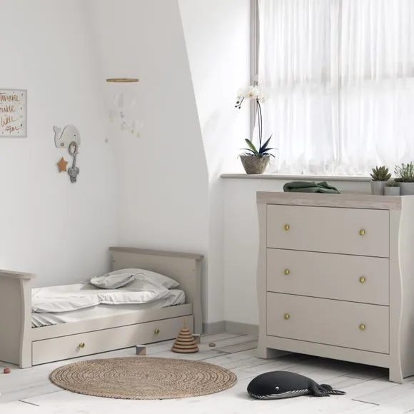 Celeste Cot Bed & 3 Drawer Chest Nursery Set - Cashmere/Grey Ash alternate view