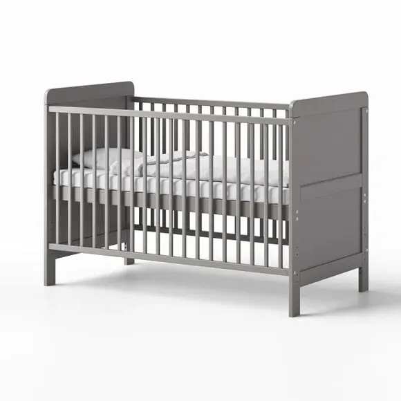 Classic Cot Bed with Teething Rails - Grey alternate view