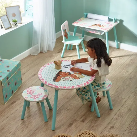 Disney Moana Table and 2 Stools Set - Multicolor, Wood product