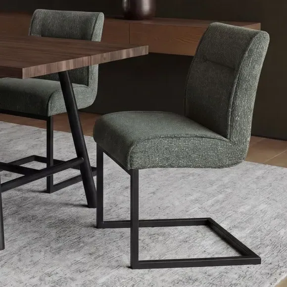 Cleaver Set of 2 Dining Chairs - Desert Sage, Tweed product