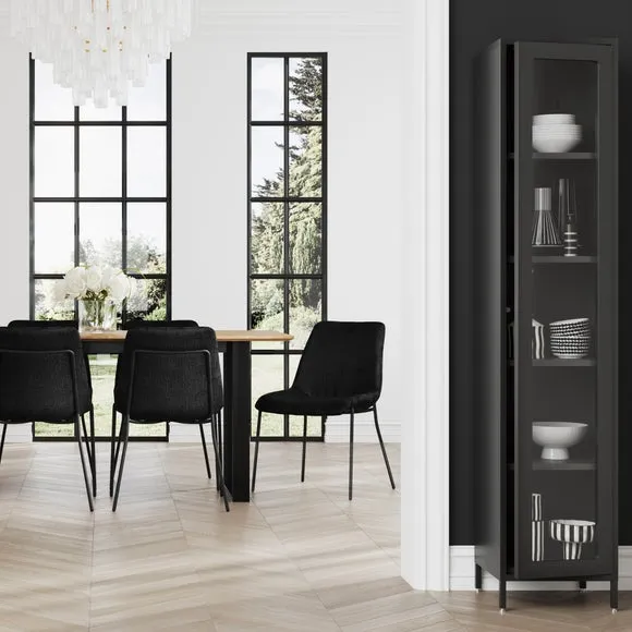 Frank 1 Door Display Cabinet - Black, Steel product