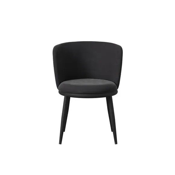 Nova Velvet Set of 2 Dining Chairs - Black alternate view