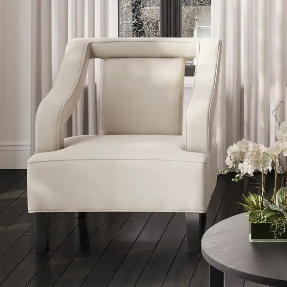 Sofia Accent Chair - Ivory, Velvet product