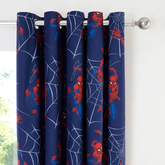 Spider-Man Thermal Blackout Eyelet Curtains - Navy product