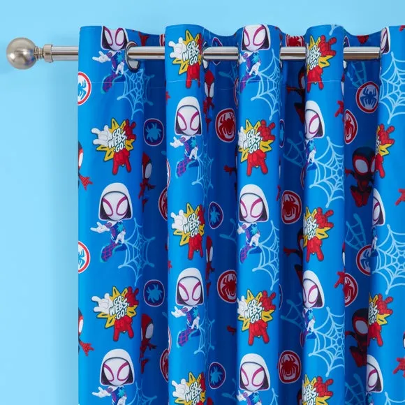 Spidey and His Amazing Friends Blackout Eyelet Curtains - Blue product