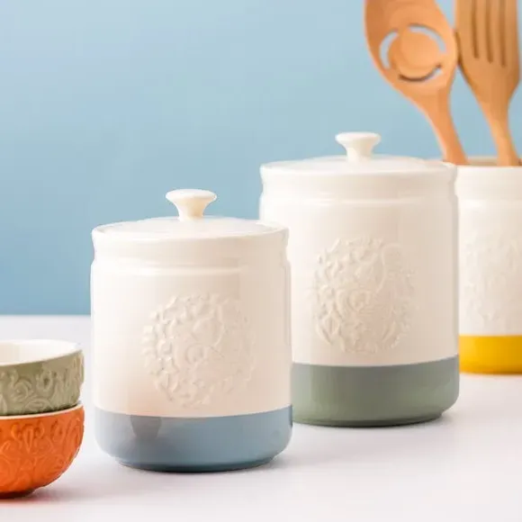 Storage Jar with Airtight Lid - Clear, Stoneware alternate view