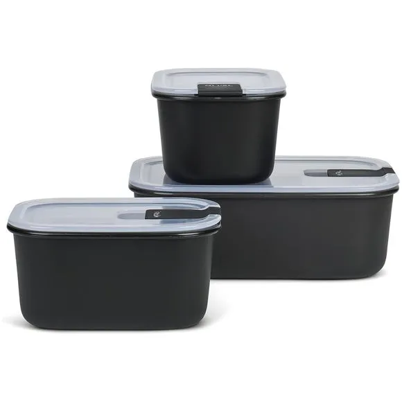 EasyClip Set of 3 Food Containers - Black product