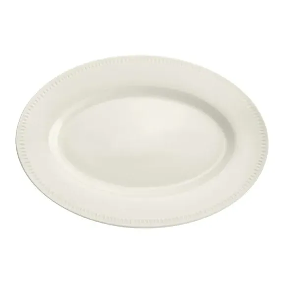 Cranbourne Oval Serving Platter - White, Stoneware alternate view