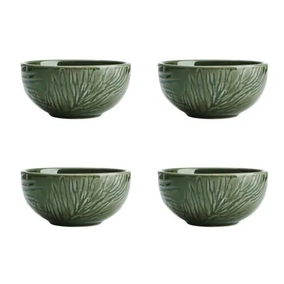 Jardin Set of 4 Dip Bowls - Green, Stoneware alternate view
