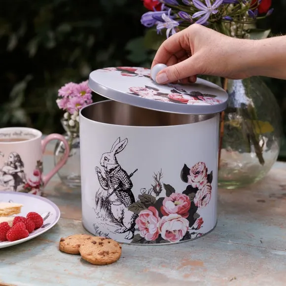 V&A Alice in Wonderland Round Biscuit Tin - Blue product