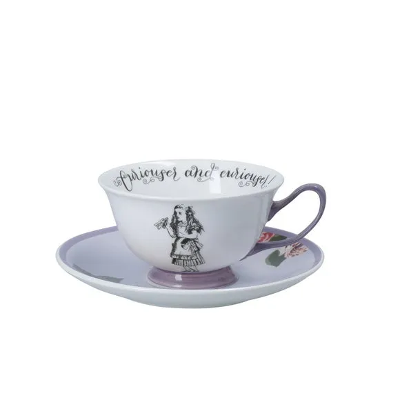 V&A Alice Tea Cup and Saucer Set - Fine China alternate view