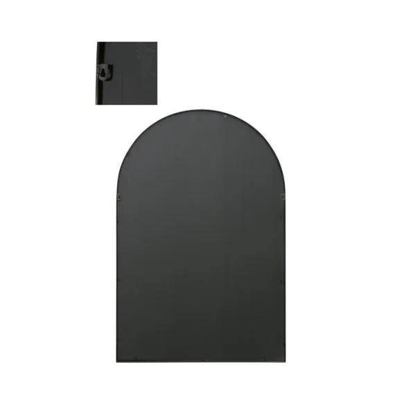 Arched Wall Mirror Indoor Outdoor - Black, Metal by Dunelm, image 4