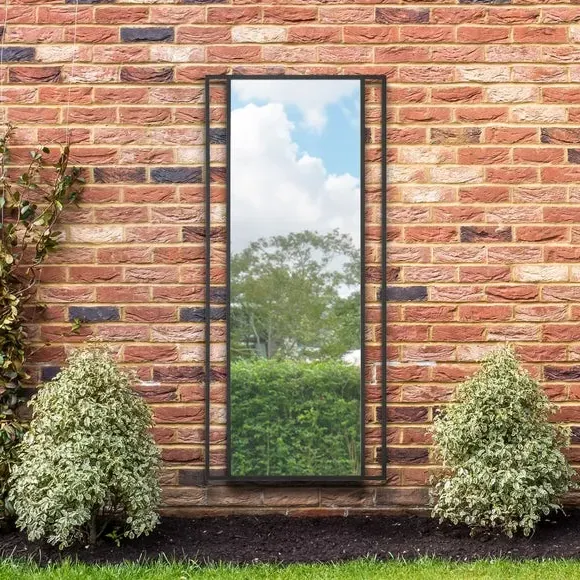 Full Length Wall Mirror - Black, Metal alternate view