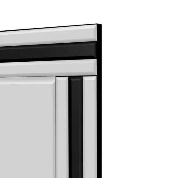 Rectangle Full Length Wall Mirror - Black, Glass alternate view
