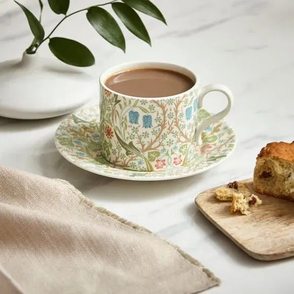 Morris & Co Blackthorn Cup & Saucer - Multicolor, Porcelain
