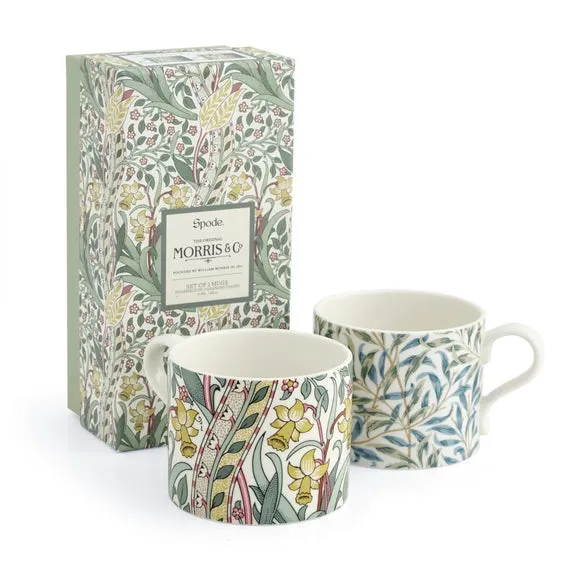 Morris & Co Daffodil & Willow Bough Set of 2 Mugs - Multicolor, Porcelain alternate view