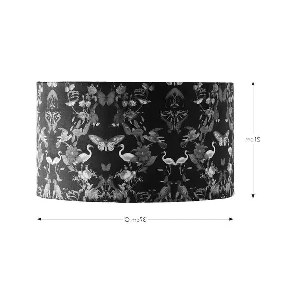 Kaleidoscope Drum Lamp Shade - Navy, Velvet by Dunelm, image 6