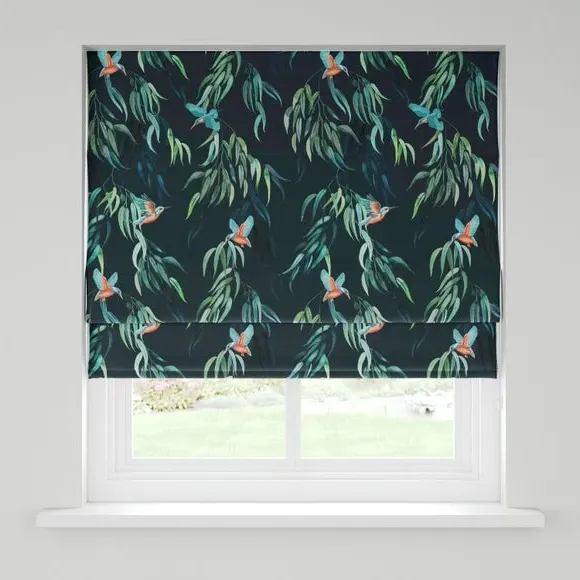 Kingfisher Easy Chain Roman Blind - Blue alternate view