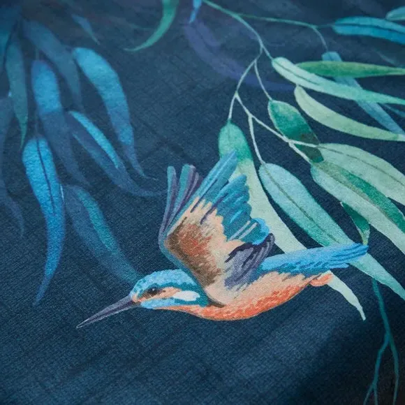Kingfisher Table Runner - Navy, Velour alternate view