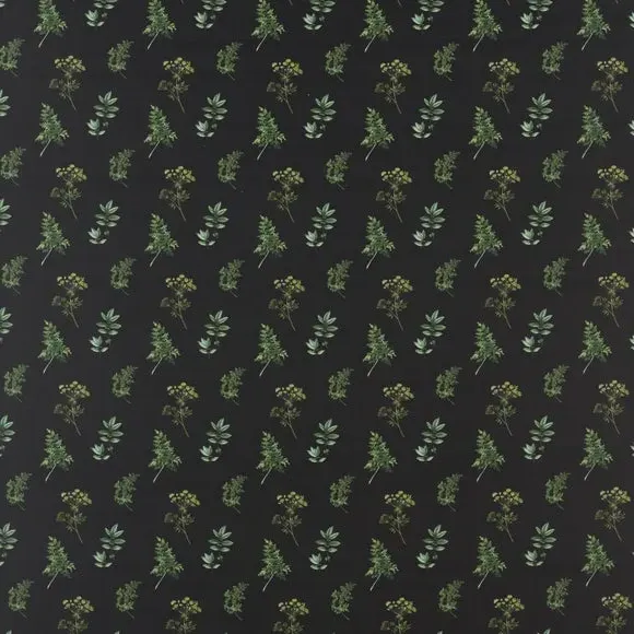 Marsh Botanical Oil Cloth by the Metre - Black, PVC alternate view