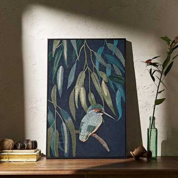 Natural History Museum Kingfisher Framed Canvas Set of 2 - Blue, Black alternate view