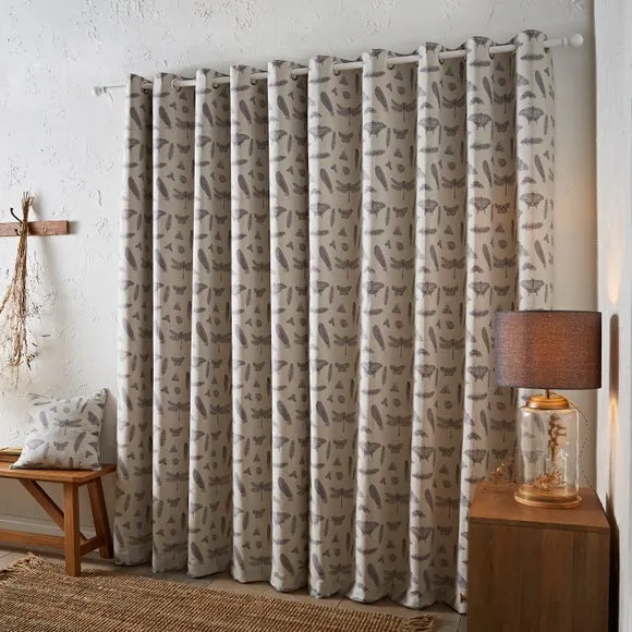 Nature Study Eyelet Curtains - Natural, Cotton by Dunelm, image 4