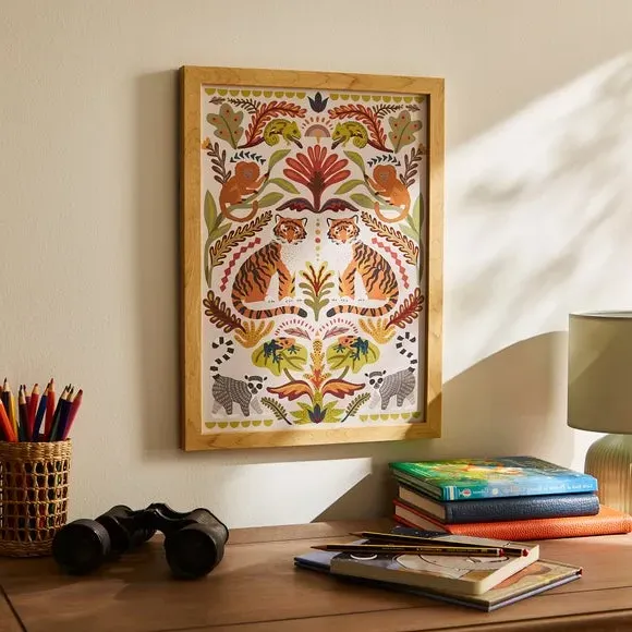 Nature's Exhibitionists Safari Animals Framed Print - Multicolor product