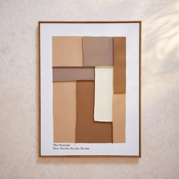 Origin of Colour The Neutrals Framed Canvas - Natural product
