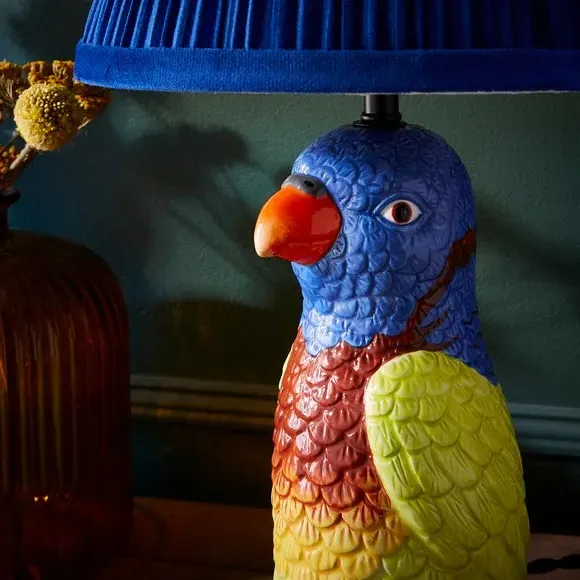 Parrot Table Lamp - Multicolor, Ceramic alternate view
