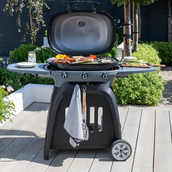 N-Grill 3 Burner Gas BBQ Grill - Black, Aluminium product