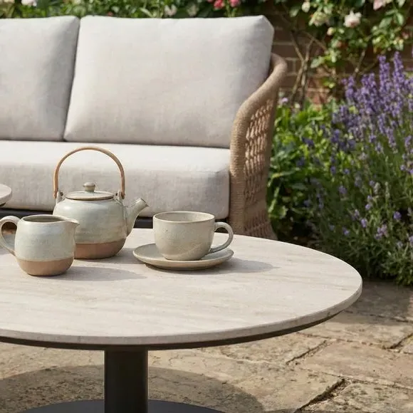 Peakdale Outdoor Lounge Set - Cream, Wicker alternate view