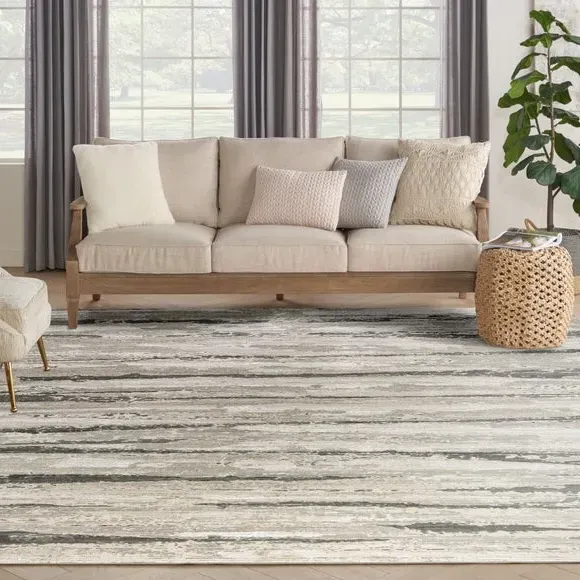 Abstract Stripe Rug - Grey product