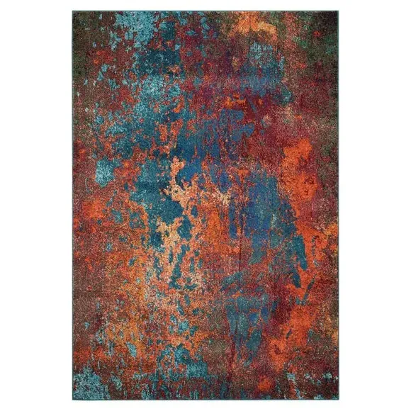 Area Rug with Jute Backing - Multi, Polypropylene alternate view