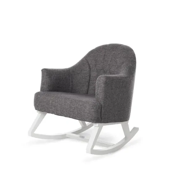 Round Back Rocking Chair - Dark Grey, Wood alternate view