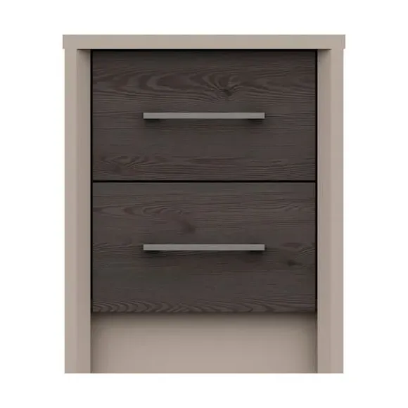 Dolan 2 Drawer Bedside Table - Dark Wood Brown product